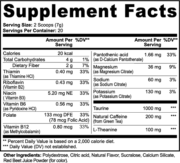 Energy Powder Strawberry