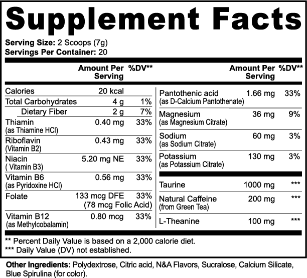 Energy Powder Cotton Candy